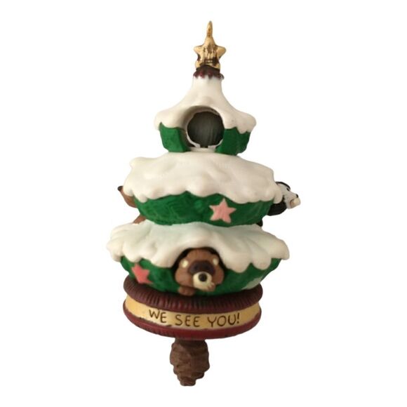 Hallmark KEN CROW Ornament Peek A Boo Christmas Vtg 1993 Keepsake Bear Owl Fox. - Picture 3 of 16